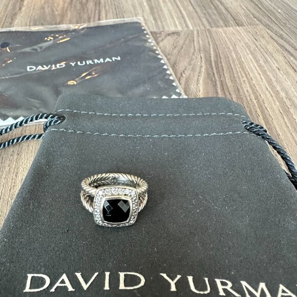 David Yurman Petite Albion Black Onyx Ring Size 6 - Picture 3 of 15